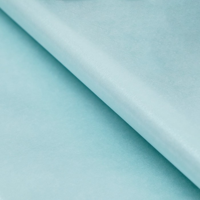 Бумага упаковочная ТИШЬЮ ЖЕМЧУЖНАЯ, бирюзовая 50*66см, 10листов