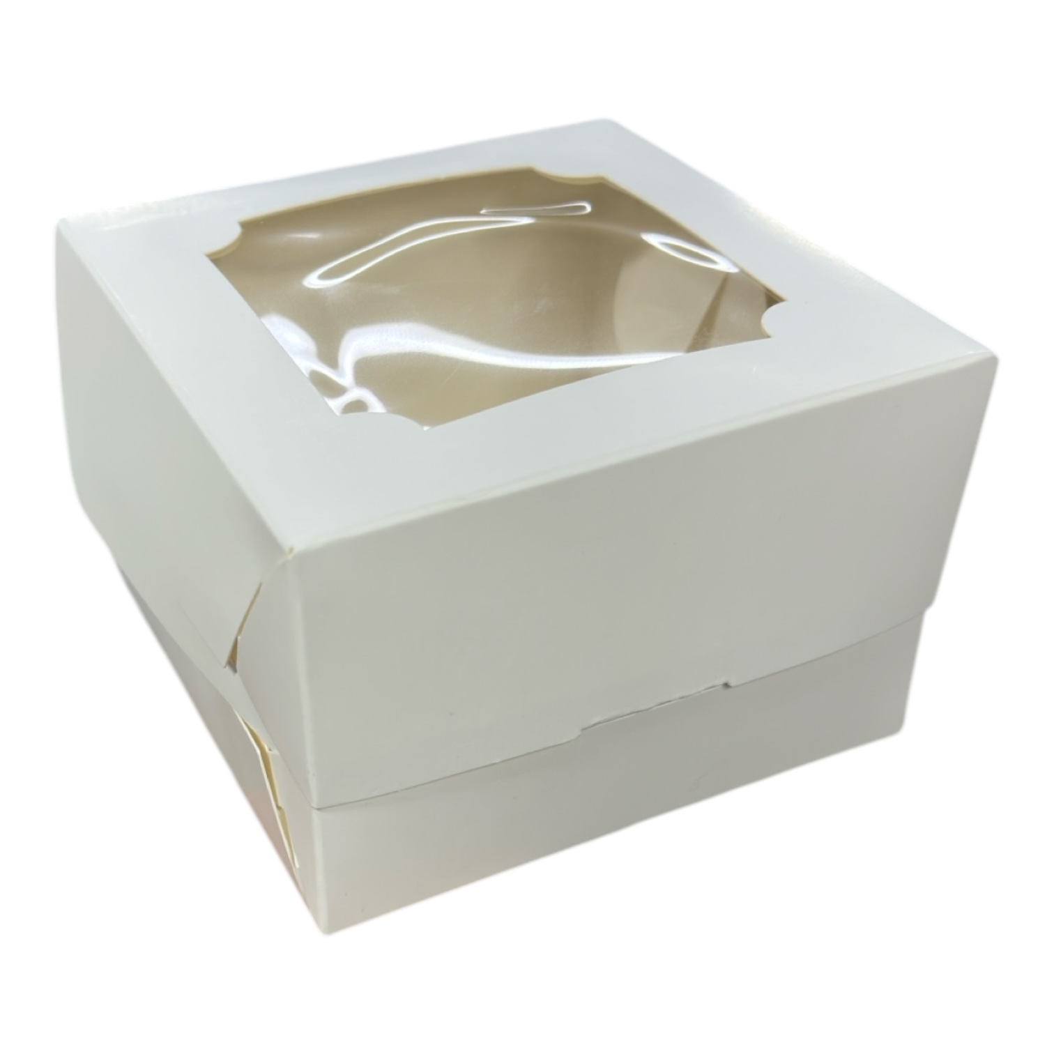 Коробка для бенто торта БЕЛАЯ 14*14*8 см