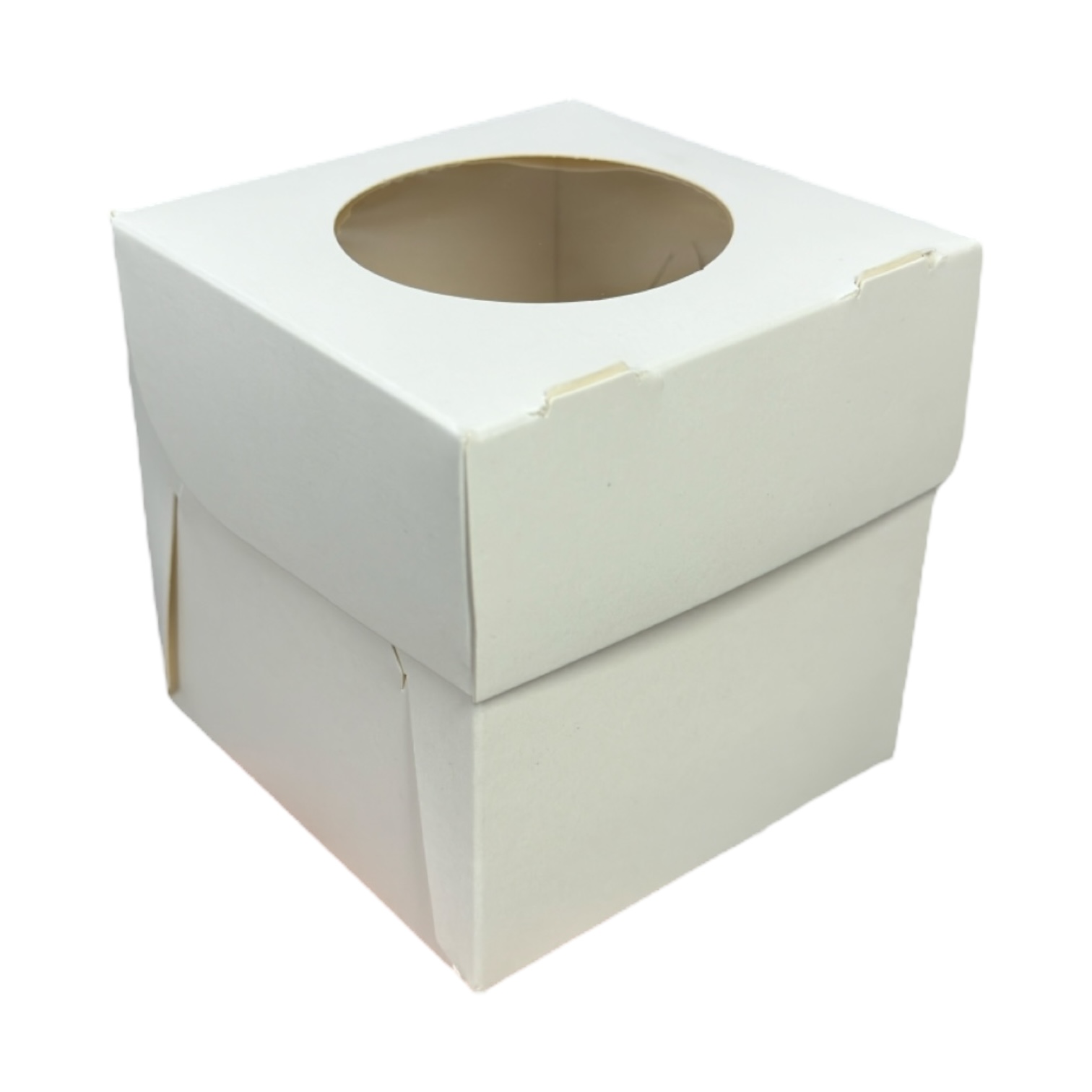 коробка для капкейков БЕЛАЯ С ОКНОМ на 1шт