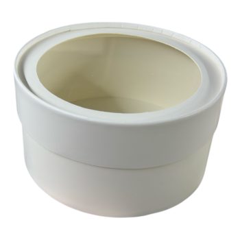 Коробка круглая с Окном БЕЛАЯ d16 h7