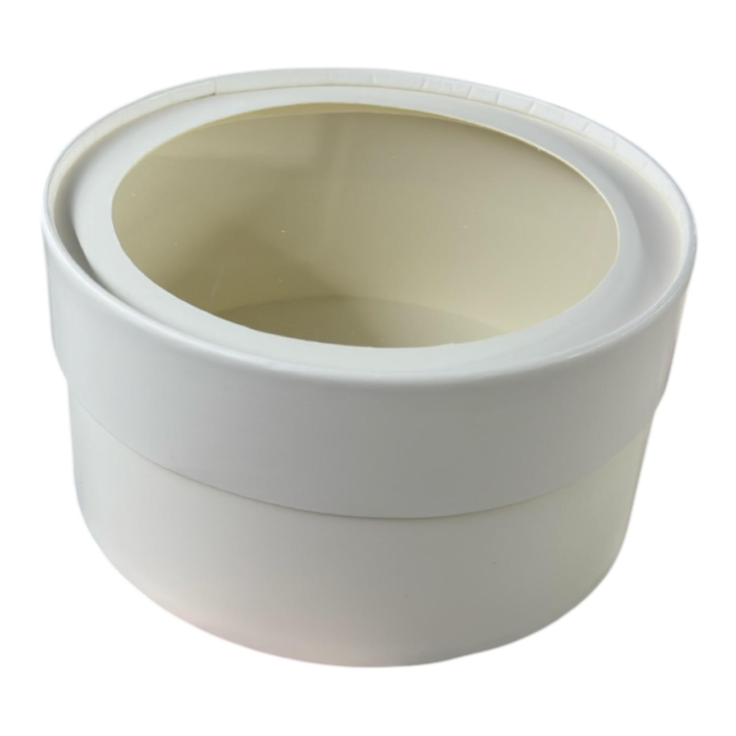 Коробка круглая с Окном БЕЛАЯ d16 h7