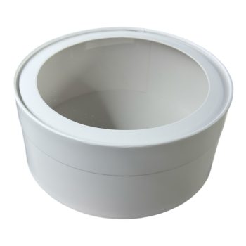 Коробка круглая с Окном БЕЛАЯ d20 h8