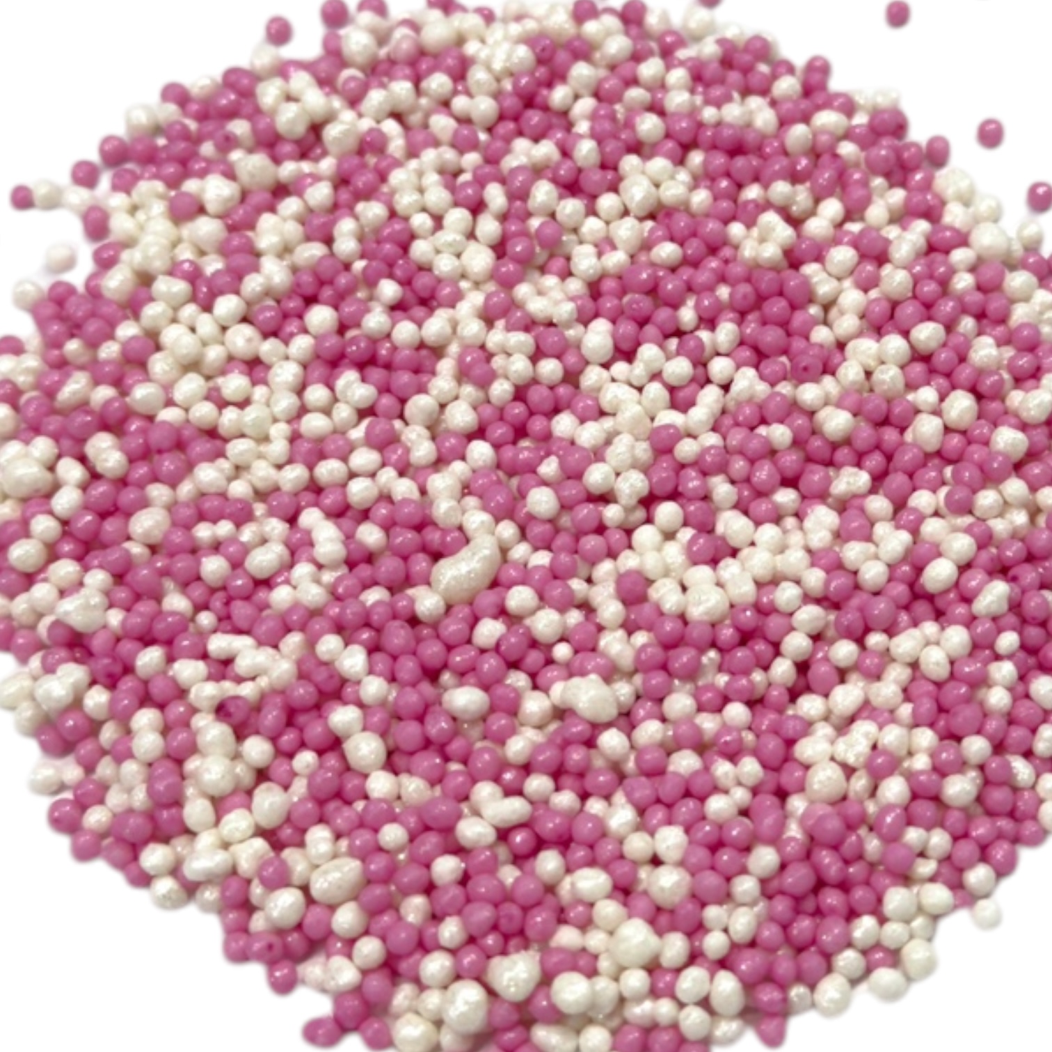 Посыпка БИСЕР бело-розовый 50гр