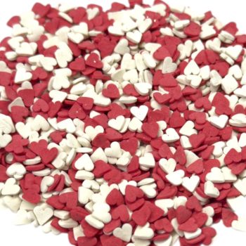 Посыпка сердца красные-белые 50гр