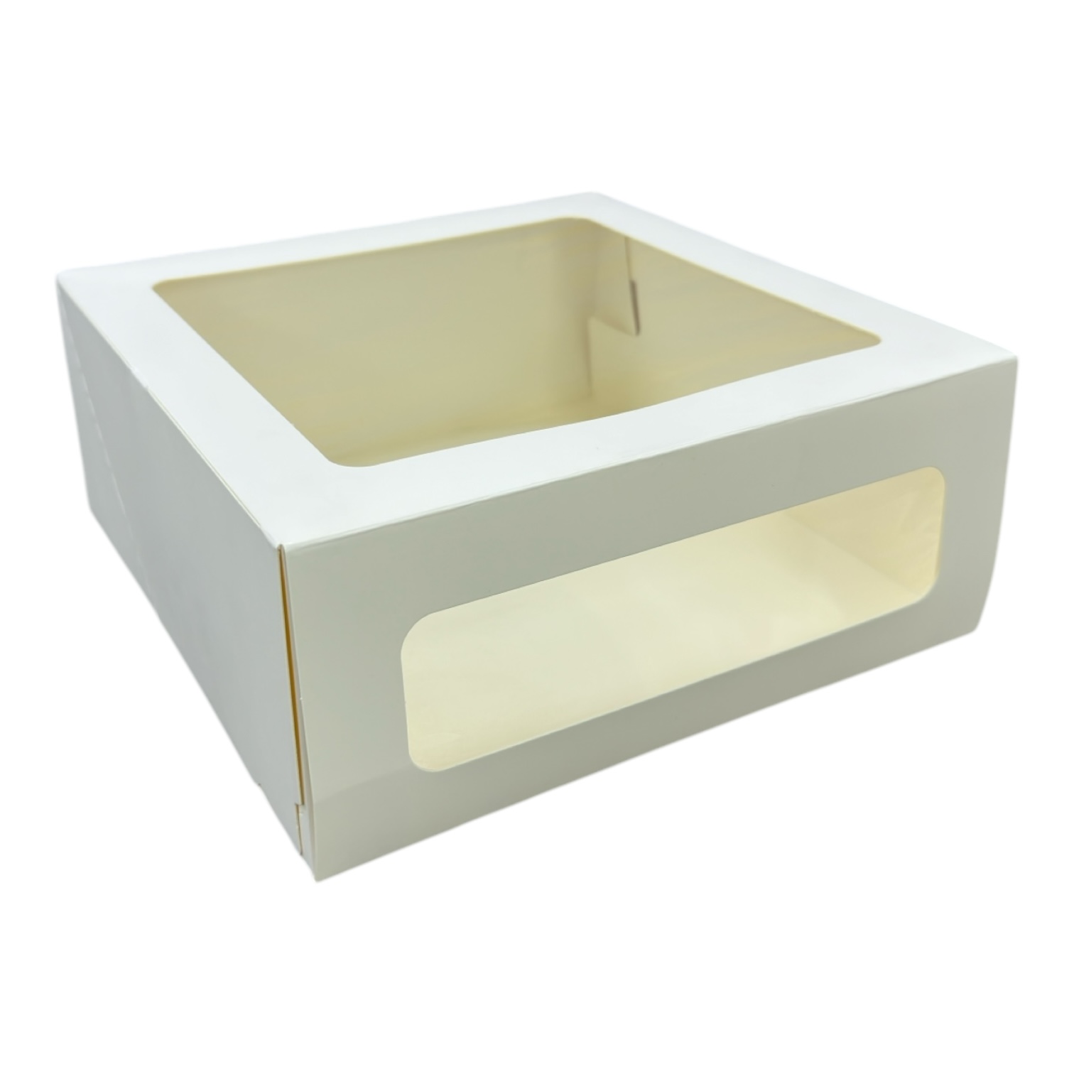 Тортница 24*24*10 Два окна Белая