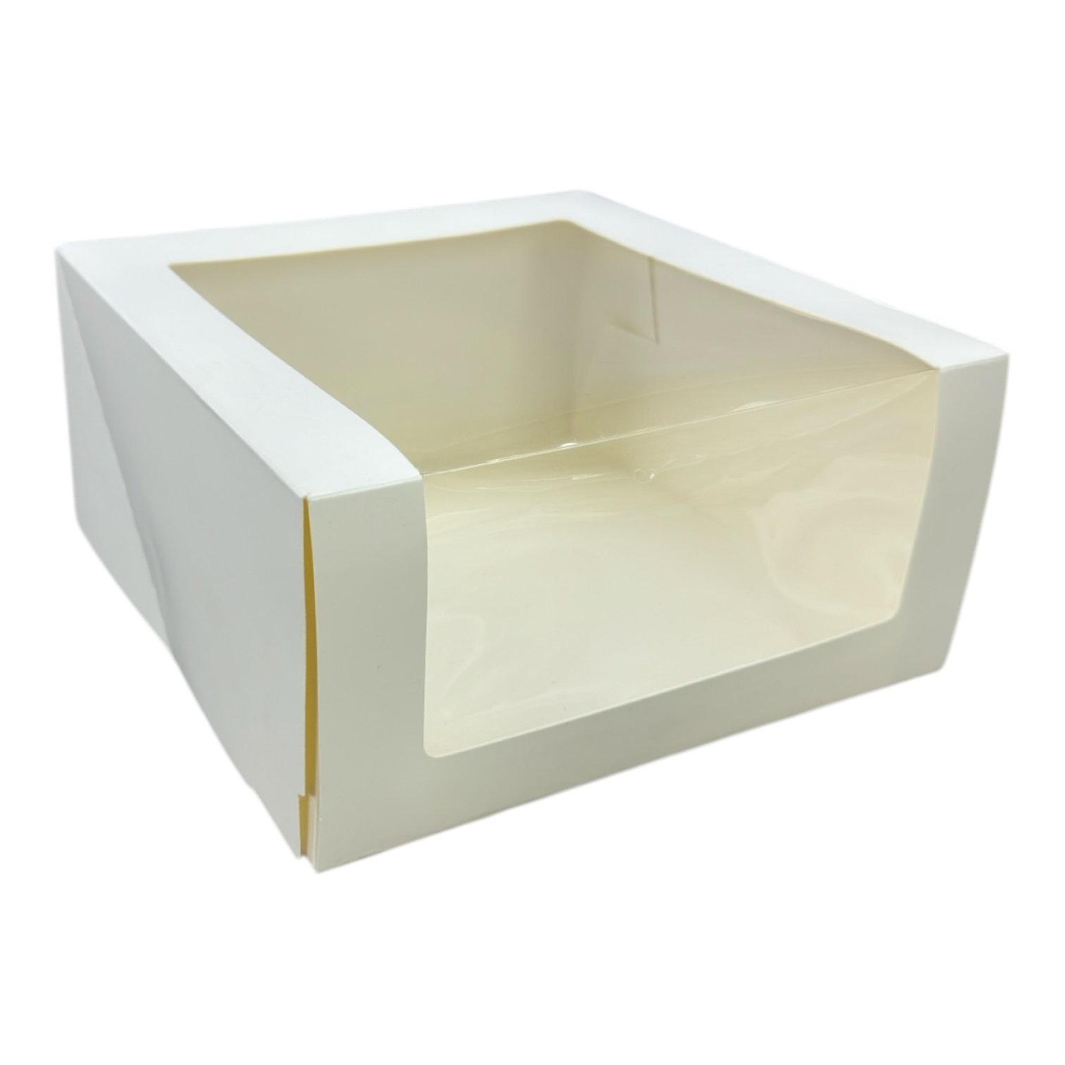 Тортница 22*22*11 Белая с окном