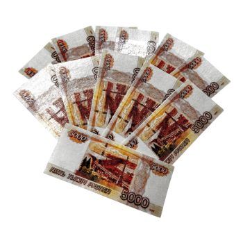 Вафельный декор "5000 тысяч" 12шт (10*4)