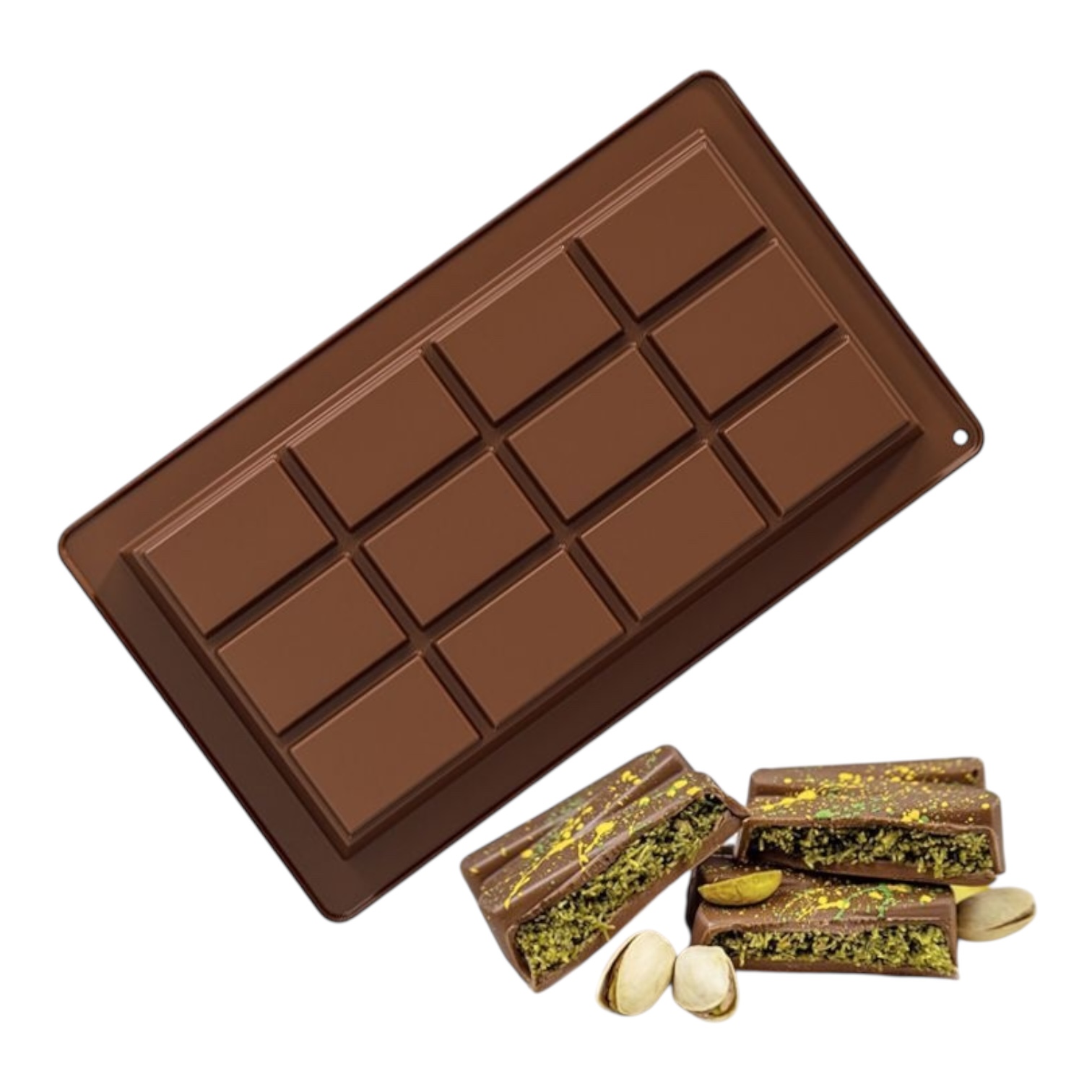 Форма силиконовая для Дубайского шоколада "Плитка классическая"