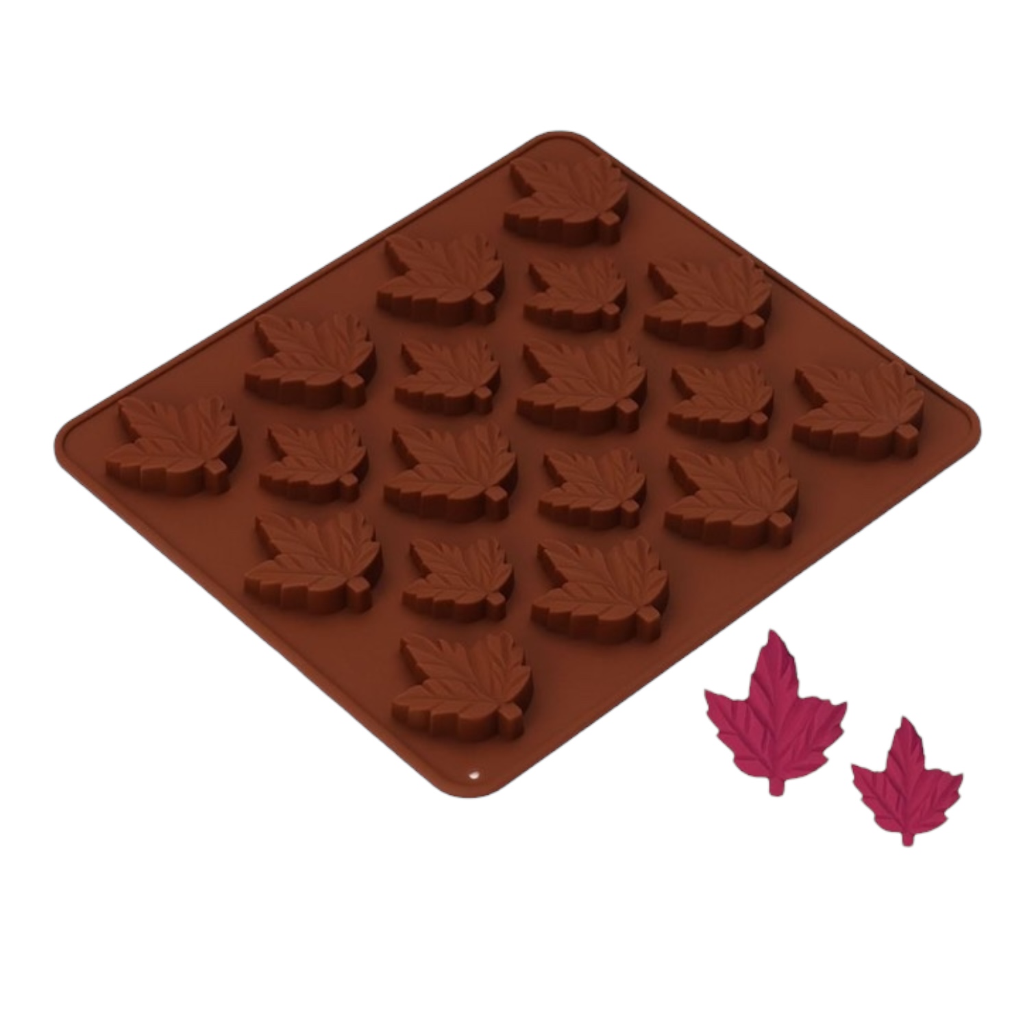 Форма силиконовая "Кленовый лист" 18 ячеек