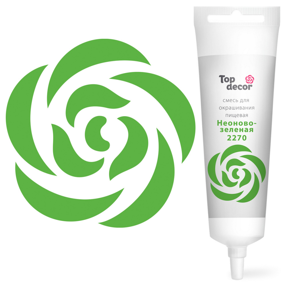 Краситель "TopDekor" водорастворимый, Неоново-Зеленый 100гр
