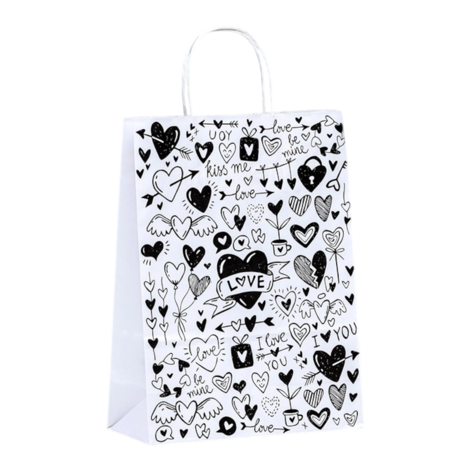 Пакет подарочный "Love you, angel", 24 х 14 х 30 см