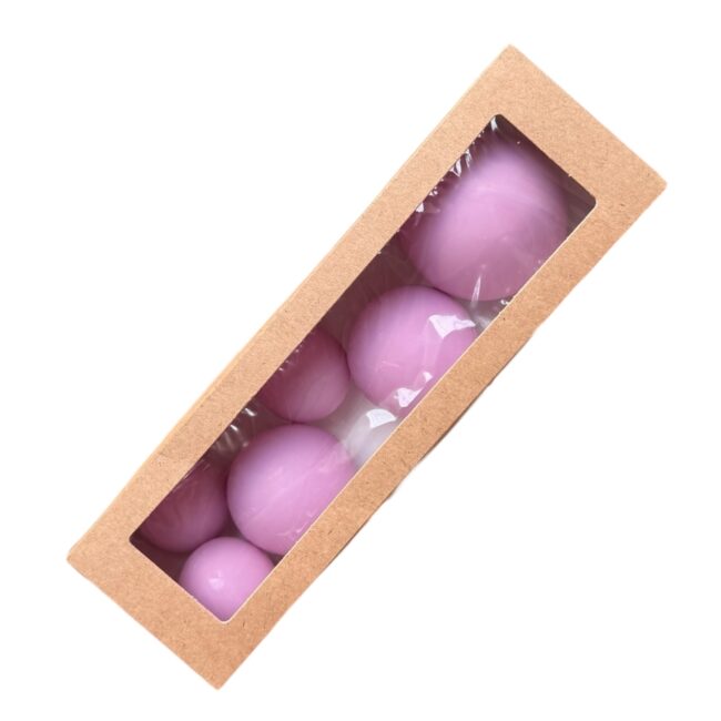 Набор шаров из глазури (сиреневые), 6шт