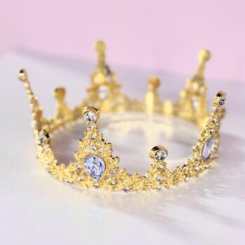 Декор Корона металл Золото/Стразы d12,5 h6