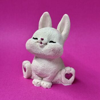 Фигура из шоколадной глазури "Зайка Пышечка" розовая