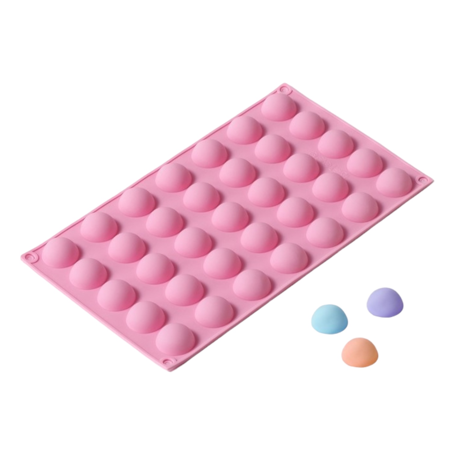 Форма силиконовая полусфера d-2,7см, 35 ячеек