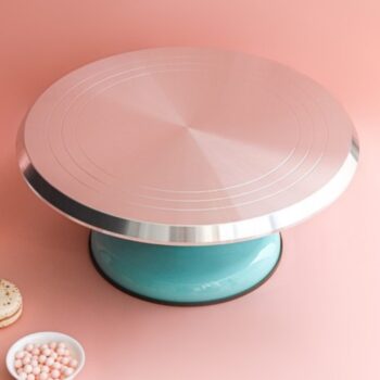 Поворотный столик для торта  металлический d 30см,цвет ножки Голубой