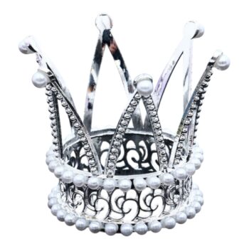 Украшение для торта "Корона принцессы" серебро