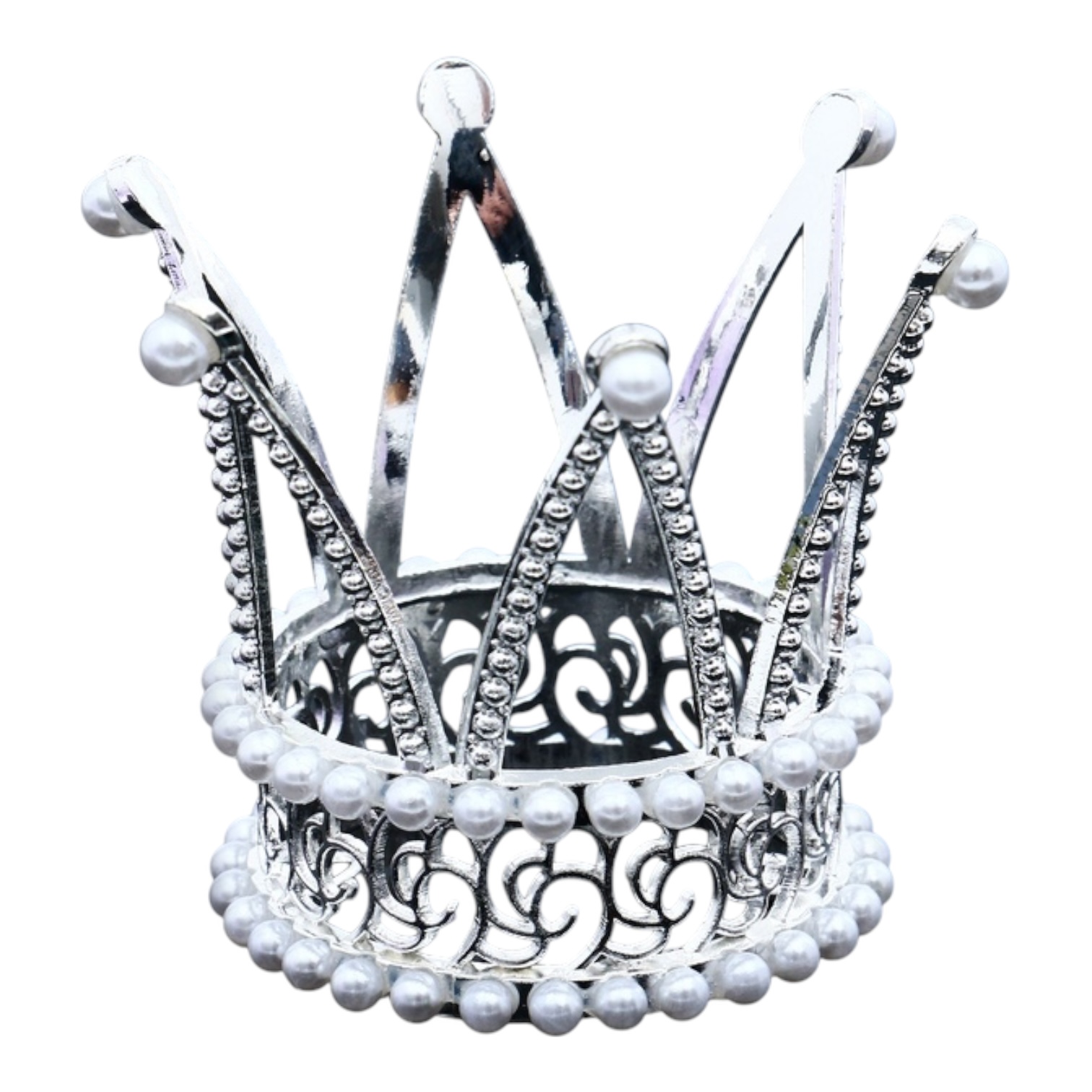 Украшение для торта "Корона принцессы" серебро