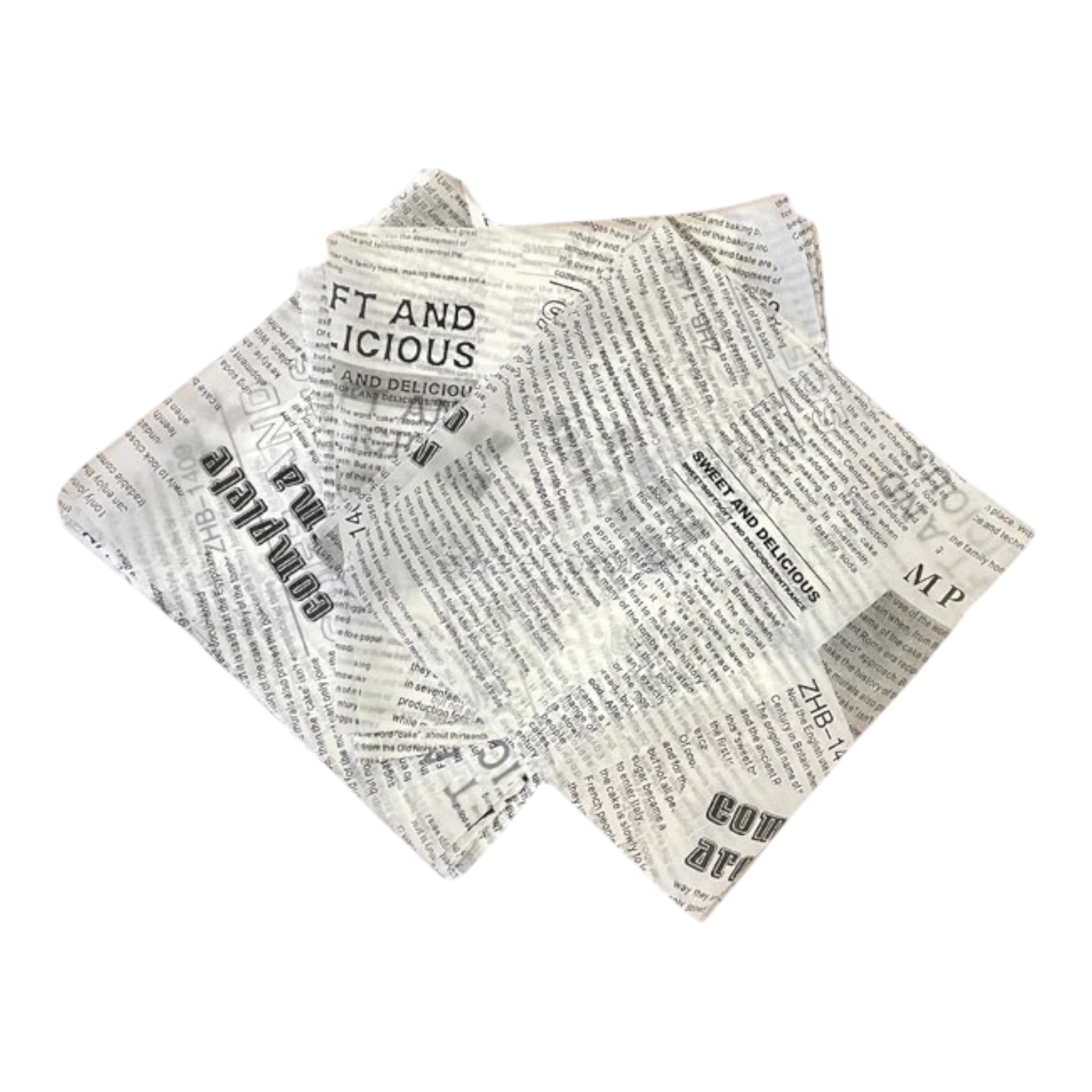 Бумага для бенто торта , газета 18*18см,10шт