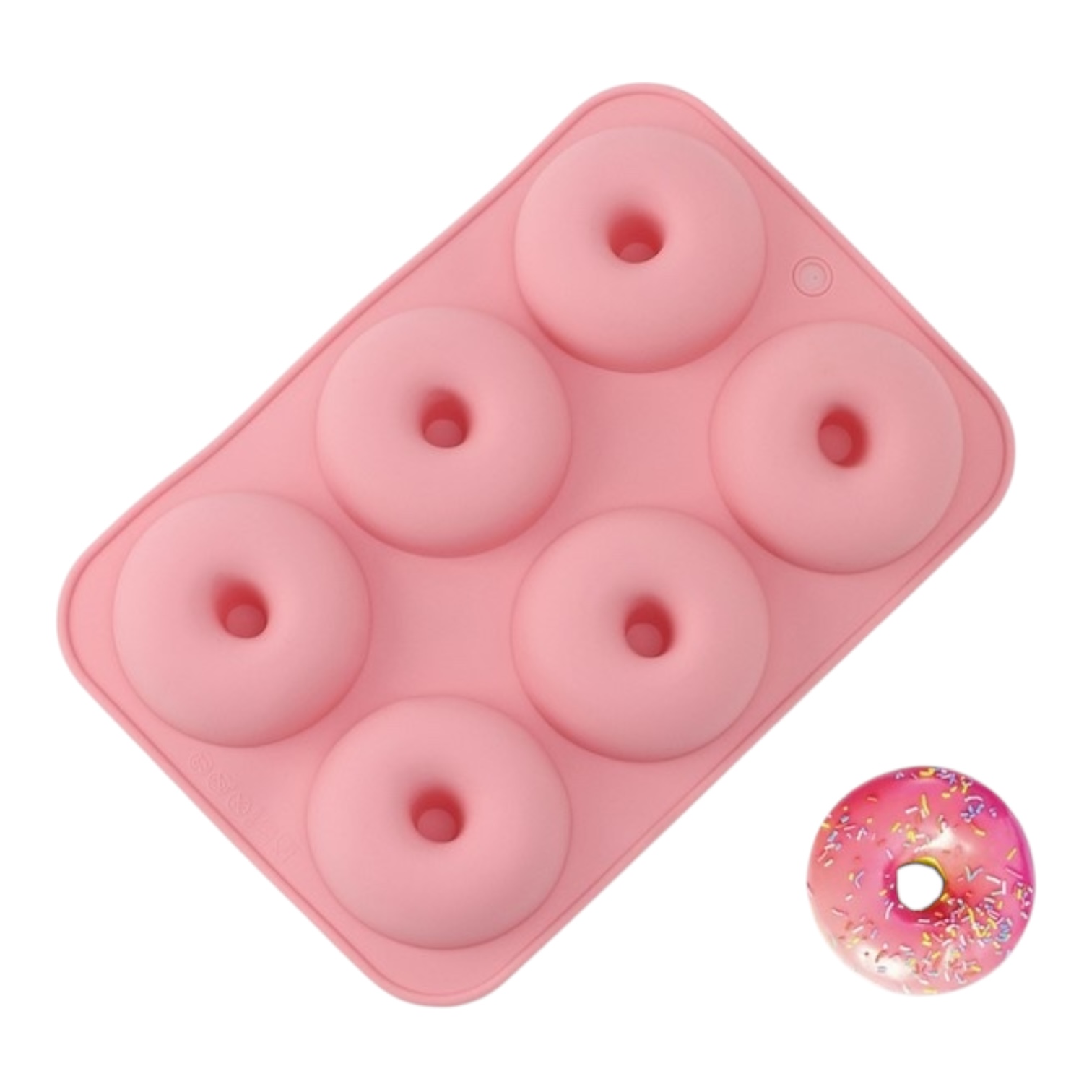 Форма силиконовая Пончик, 6 ячеек