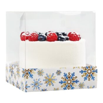 Коробка с прозрачной крышкой «Новый год: Снежная сказка», 10×10×10 см