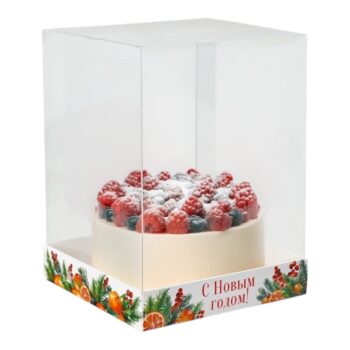 Коробка с пластиковой крышкой «Аромат праздника» 15×15×20 см