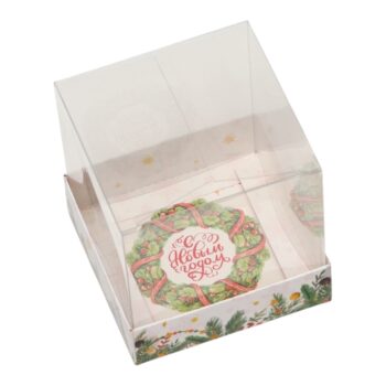 Коробка с прозрачной крышкой «Новый год: Мир полон чудес» 10×10×10 см