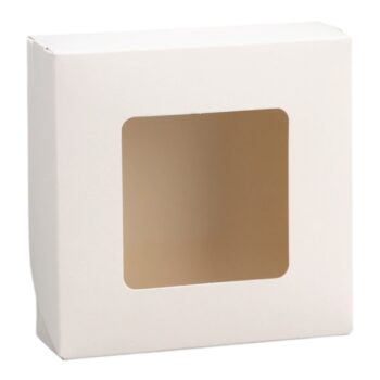 Коробка универсальная 11,5*11,5*4 Белая с окном