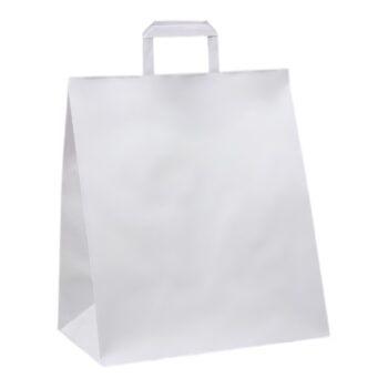 Пакет белый 32*20*34 плоская ручка