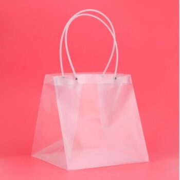 Пакет подарочный с квадратным дном, прозрачный, 28×25×28 см