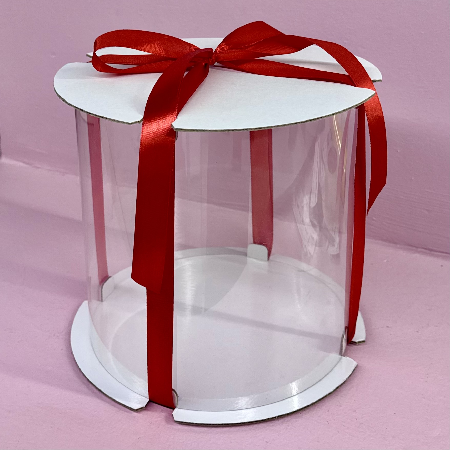 Тортница ТУБУС d20 h20 прозрачная (БЕЛАЯ)