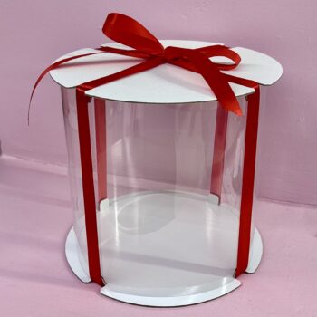 Тортница ТУБУС d24 h24 прозрачная (БЕЛАЯ)