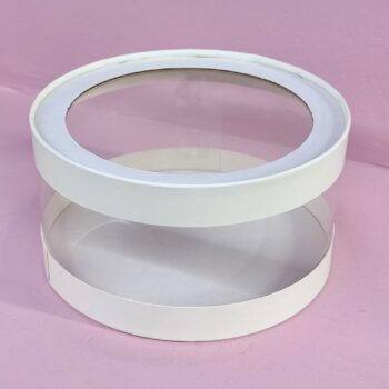 Тортница ТУБУС НОВЫЙ d20 h10 прозрачная (Белая)