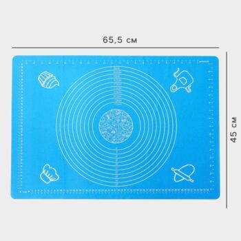 Коврик для выпечки и раскатки теста с разметкой 65.5×45