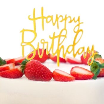 Топпер "HAPPY BIRTHDAY" золото